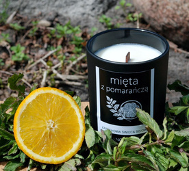 Zapachowa Świeca Sojowa: MIĘTA Z POMARAŃCZĄ