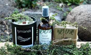 Tymianek: mydło + hydrolat + świeca sojowa